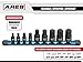 ARES 70497-9-Piece Metric Impact Hex Driver Set - Chrome Moly Steel Construction and Manganese Phosphate Coating - Includes Storage Rail - Low Profile and Designed for Impact Use