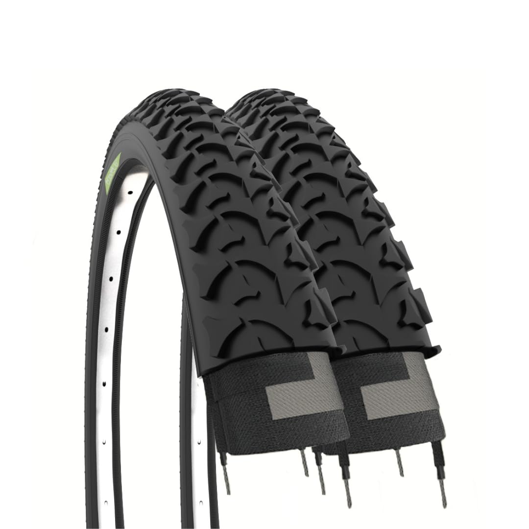Ecovelò2 MTB Tyres 20 X 1.95 (50-406) Unisex Adult, Black, One Size