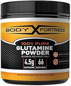 Body Fortress 100% Pure Glutamine Powder, 300 Grams