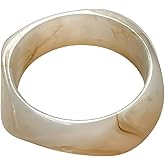 GIKILEE Colorful Acrylic Resin Bangle Bracelet Chunky Tortoiseshell Acetate Plate Cuff Bracelet Vintage Wide Irregular Geometric Wristbands