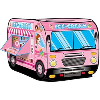 Kiddie Play Ice Cream Truck Pop Up Kids Play Tent for Boys and Girls Indoor Outdoor Toy