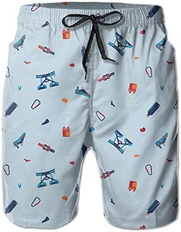 SHATAN Rock Climbing Casual Mens Boardshorts Youth Polo Athletic Swim Trunks