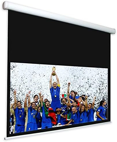 Motorized Projection Screen with Edges 290 x 163 cm 16: 9, Motor Projector 300 x 218 cm "Energy" Towel Great for Any Lamp 100% Superior Professional Quality HD.