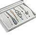 NEOTEND Glass lid Jewelry Tray 20 Hooks Necklace Showcase Display Organizer Gray