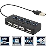 Sabrent 4-Port USB 2.0 Hub with Individual Power Switches and LEDs (HB-UMLS)