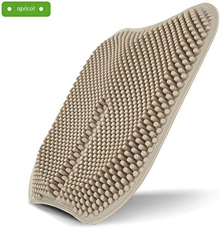 3D Breathable Cool Silicone Seat Cushion Summer Home Office Car Gel Massage Non Slip Chair Sofa seat Pad Mat 43 * 43cm (Color : Apricot, Specification : 43x43cm)