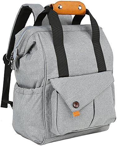 Diaper Bag Backpack, Multi-Function Waterproof Travel Maternity Nappy Tote Changing Bag For Mom & Dad, Insulated Pockets, Anti-theft Large Capacity, Wide Open Designed Stylish And Durable, Gray
