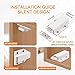 Magnetic Push to Open Jiayi Push Release Magnet Cabinet Door Latch, Push Open Drawer Catch for Large Door, Push in Door Unlock Kitchen Spring Opening Press Out Push Magnetic Latches (White, 4 Pack)