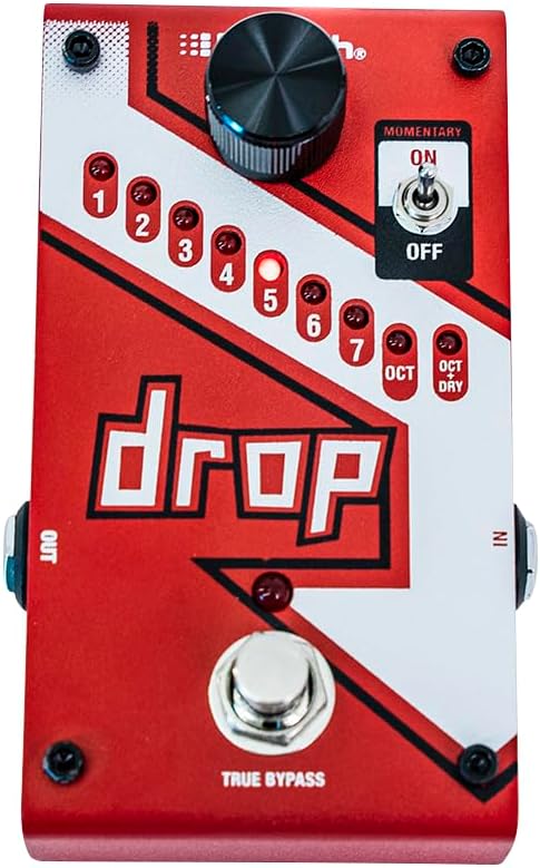DigiTech Drop Guitar Effects Pedal Polyphonic Drop Tuning 1 Semitone to 1 Octave