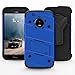 Zizo Bolt Series Compatible with Motorola Moto g5 Plus Case Military Grade Drop Tested with Tempered Glass Screen Protector, Holster Blue Black
