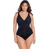 Miraclesuit Women's Swimwear Plus Illusionists Crossover Soft Cup One Piece Swimsuit