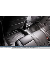 MAXFLOORMAT   Tapetes para piso de auto (sin consola central en la segunda fila) (juego de 3 filas) (negro)
