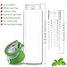 25 oz Fruit Infuser Water Bottle, Large and Durable Detox Flip-Top Leak Proof Water Bottle BPA-Free Tritan with Recipe Book Birthday Gifts for Women Green