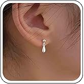 Aneneiceera Vintage Tiny Teardrop Earrings Silver Waterdrop Leverback Earrings Small Droplet Dangle Earrings Petite Raindrop Earrings Jewelry for Women