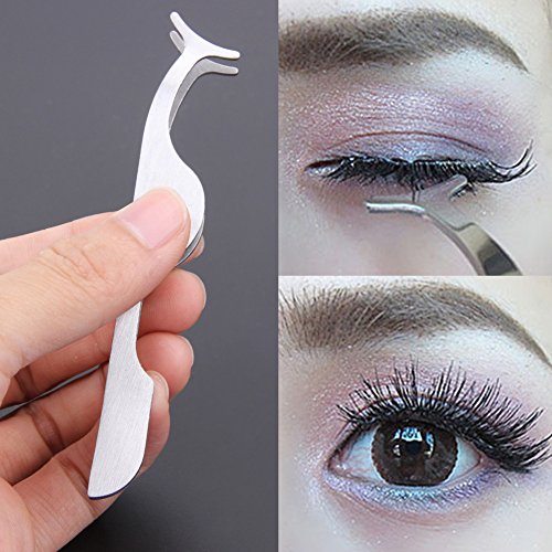 RedSonics(TM) False Eyelashes curler Clip Auxiliary Tools Eyebrow Applicator Tweezers Multifunctional makeup tool stainless steel - Thumbnail 2