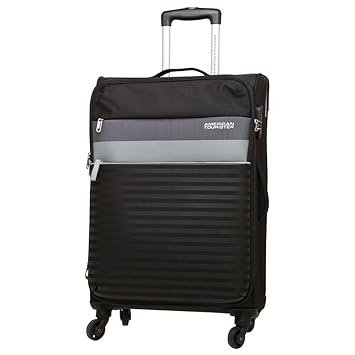 American Tourister Unisex Fabric AMT LISBON SP68 (008A-2, BLACK)