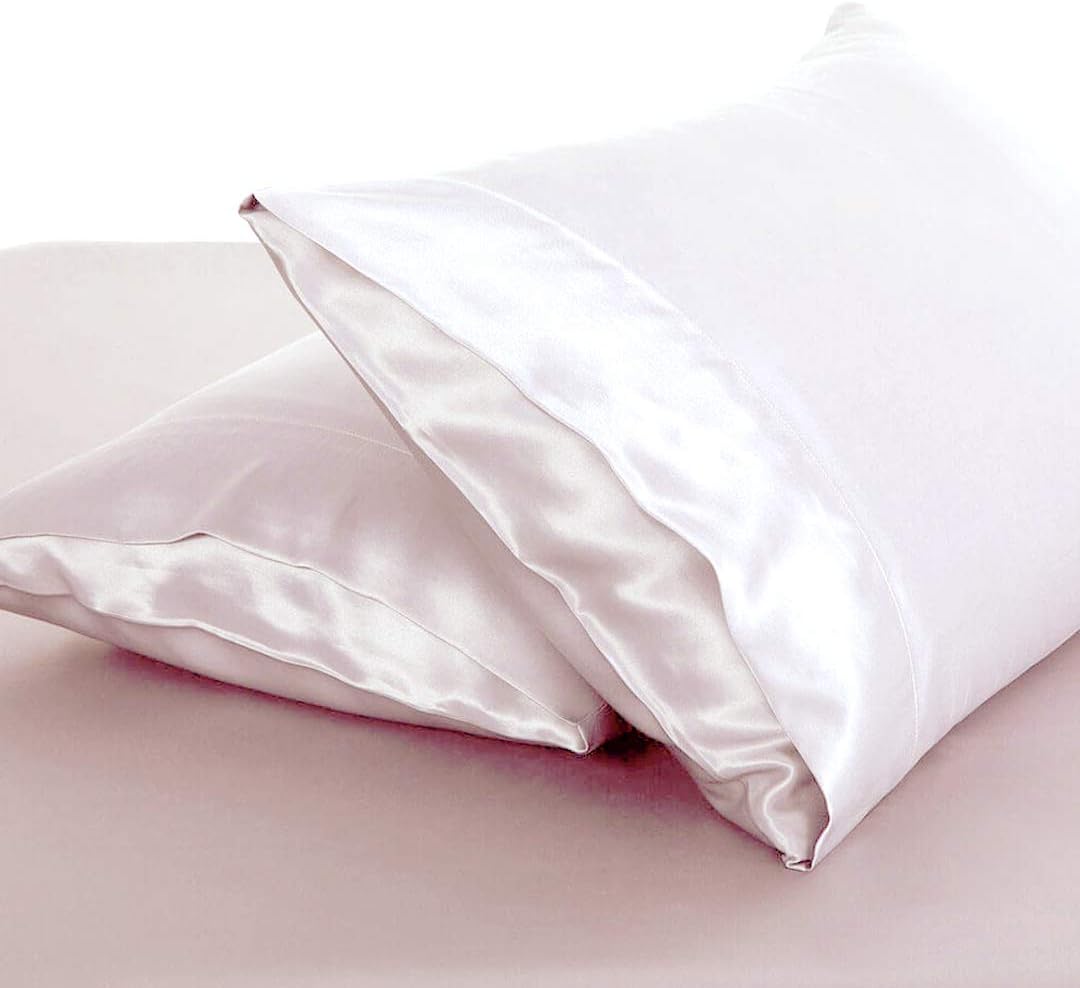 Snuuze 100 Mulberry Silk Pillow Cases Set of 2, Silk Both Sides, 19