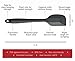 StarPack Basics Silicone Spatula Set of 2 (1 Small, 1 Large), High Heat Resistant to 480°F, Hygienic One Piece Design, Non Stick Rubber Cooking Utensil Set (Gray Black)