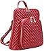 Coolcy New Fashion Women's Genuine Leather Backpack Casual Shoulder Bag (Red)