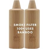 Ayrlume Personal Bamboo Smoke Air Filter 2 Pack - Odor and Smoke Eliminator - Travel Size Compact Filter, Home and Car