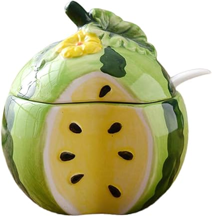 BESTONZON - Cuenco para especias con forma de fruta con tapa ...