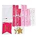 Parlie Pink Birthday Party Decorations, Birthday Party Supplies, Parlie 45pcs Party Decors and Supplies, Set includes Happy Birthday Banner, Paper Tassels, Pompoms and Garland Stars for Girls Pink