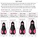 ANGGO Short Dive Fins for Swimming Snorkeling and Diving (Rose Red, Small)
