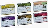 100% Natural Soap w/Organic Ingredients, Vegan, Moisturizing, Handmade, Scented w/Premium Essential Oils, Body Soap, Face Soap,and Bath Soap, Detox Spa Soap Bar Gift Set, 3.5 oz (Deluxe, Mix of 6)