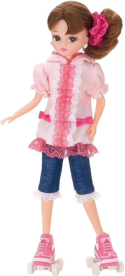 amazon com takara tomy rika chan lw 12 roller skating japan import toys games