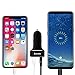 Quick Charge 3.0 Car Charger, Zenda Dual USB 36W Car Charger for iPhone X 8 7s 7 6 6S, iPad Pro Mini, Samsung Note 8 S8 S8 Plus S7 S6 Edge Plus, LG G6 G5 V20 V10, HTC 11 10, Google Nexus 5X 6P