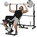 Kepteen 330lbs Adjustable Olympic Weight Bench with Preacher Curl, Leg Developer, Multi-Functional Weight Bench Set Power Tower Workout Dip Station for Indoor Exercise (US Stock)