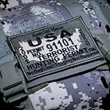 USA the Terrorist Hunting Permit Morale Tactical Velcro Military Patch