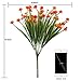 E-HAND Artificial Daffodils Flowers,Fake Plant Outdoor Faux Red Orange Flora Greenery Bushes Fence Indoor Outside Decor