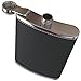 Pocket Hip Flask 8 Oz with Funnel - 18/8 Stainless Steel with Black Leather Wrapped Cover and 100% Leak Proof - Fits any Suit for Discrete Liquor Shot Drinking