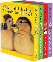 Bright Baby Touch & Feel Boxed Set: On the Farm, Baby Animals, At the Zoo and Perfect Pets (Bright Baby To
