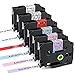 Compatibel P-Touch 12mm 0.47 Inch Brother TZe Tapes TZe-231 TZe-131 TZe-431 TZe-MQF31 TZe-MQE31 TZe-MQ531 Standard Laminated Label Tape for Brother P-Touch Label Maker PT-D210 PT-D200 PT-H110.