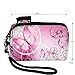 AUPET Pink Butterfly Design Digital Camera Case Bag Pouch Coin Purse with Strap for Sony Samsung Nikon Canon Kodak