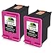 JARBO Remanufactured for HP 61 Ink High Yield, 2 Color, with Ink Level Display for HP Envy 4500 5530 5534 Deskjet 1000 1512 2540 3050 Officejet 4630