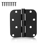 KNOBWELL 12 Pack 4" X 4" Matte Black Door Hinges No