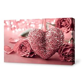 Canvas Wall Art for Living Room,Bedroom Home Artwork Paintings Happy Valentine