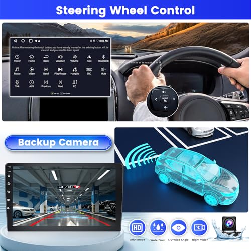 Inefala Radio for Seat Altea 2004-2015 Toledo 2004-2009 Android 15 2+64G with Wireless Carplay and Android Auto, 9'' Touch Screen Stereo Radio with Bluetooth 26UI EQ GPS FM/RDS SWC AHD Reverse Camera