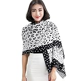 SHENGXILU Women's Double Side Cashmere Leopard Scarf