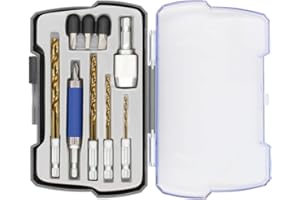 PRESTO Titanium Quick Change Drill Drive Set - 10Pcs 1/4" Shank Drill Drive Set for Wood, Metal, Cement, Plastic