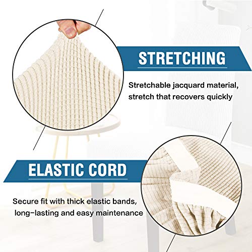 H.VERSAILTEX Stretch Dining Chair Covers Set of 4 Chair Covers for