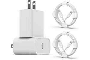 GNUADZ iPhone 14 13 12 11 Fast Charger [MFi Certified], 2 Pack Rapid PD USB C Wall Charger Block with 6FT USB C to Lightning Cable Compatible with iPhone 14/13/12/11 Pro/Pro Max/XS Max/XS/XR/X/SE/8 and More