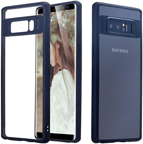 Galaxy Note 8 Case, Pandawell Air Hybrid Transparent Slim Scratch Resistant Clear hard PC with TPU bumper Protective Case Cover for Samsung Galaxy Note 8 - Black