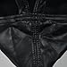 Manocean Mens Sexy Underwear Faux -Leather Jockstrap Breathe Holes G-String