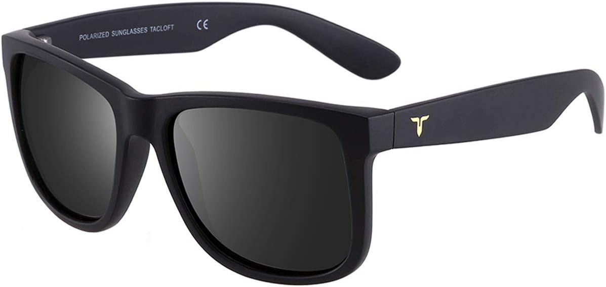 Tacloft Polarized TR90 unbroken Sunglasses for Men 54mm Classic Eyewear Shade tl6001