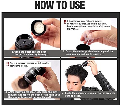 DASHU Anti-Hair Loss Hair Cushion Hair Concealer Hair Building Fibers Black / Dark Brown / Light Brown (16g, Light Brown)
