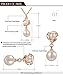 Angelady White Pearl Earring and Necklace Sets 18k Gold Plated Wedding Jewelry Sets